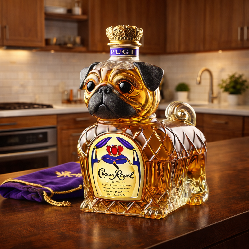 Whiskyflaske - Fransk Bulldog Utgave