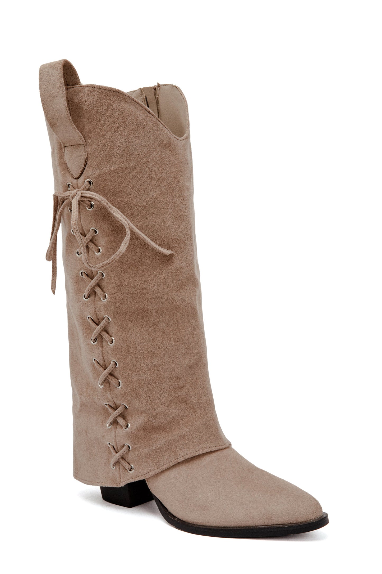 Cover Lace Taupe Boots