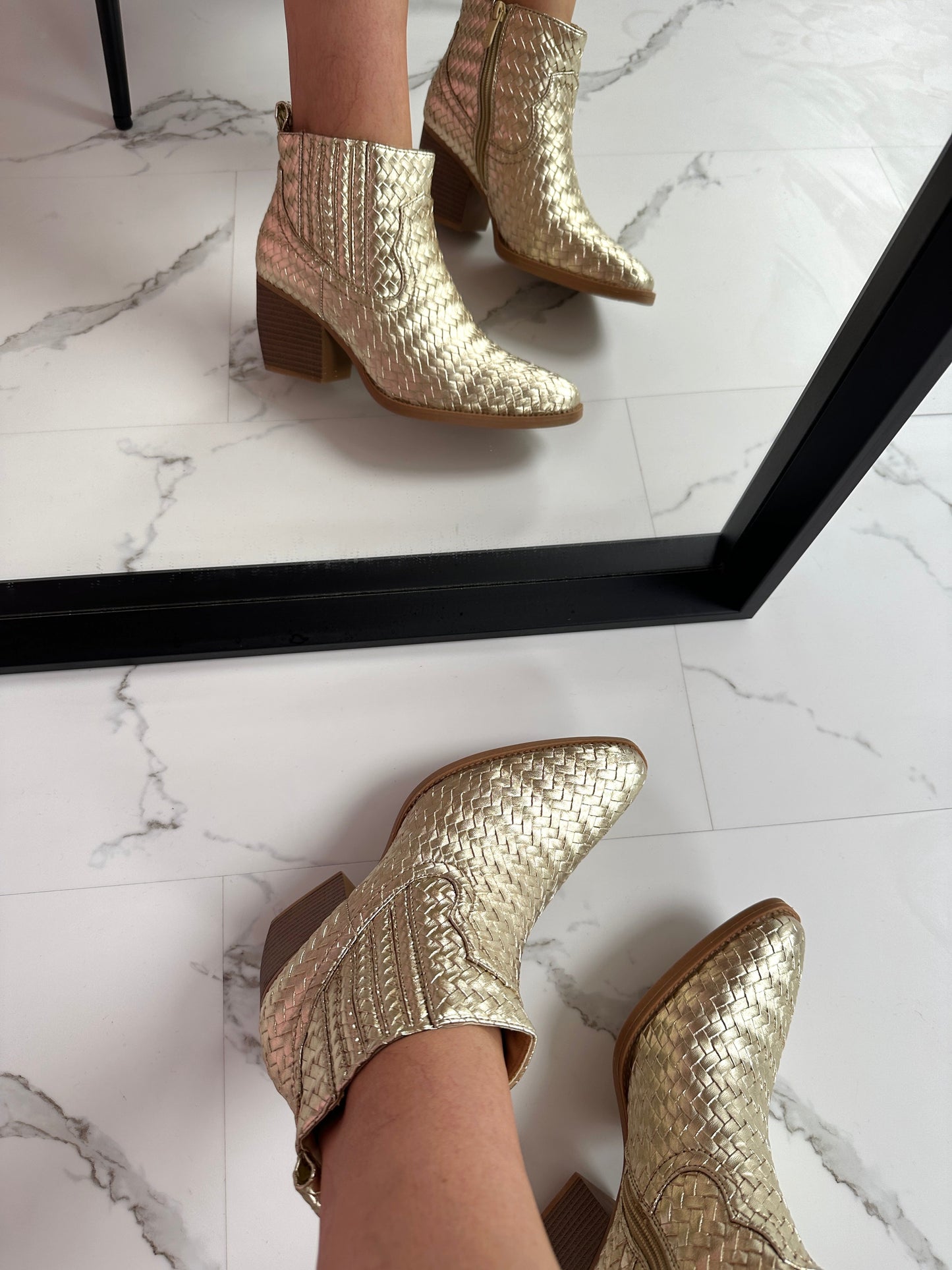 Cowboy Lave Gullstøvler