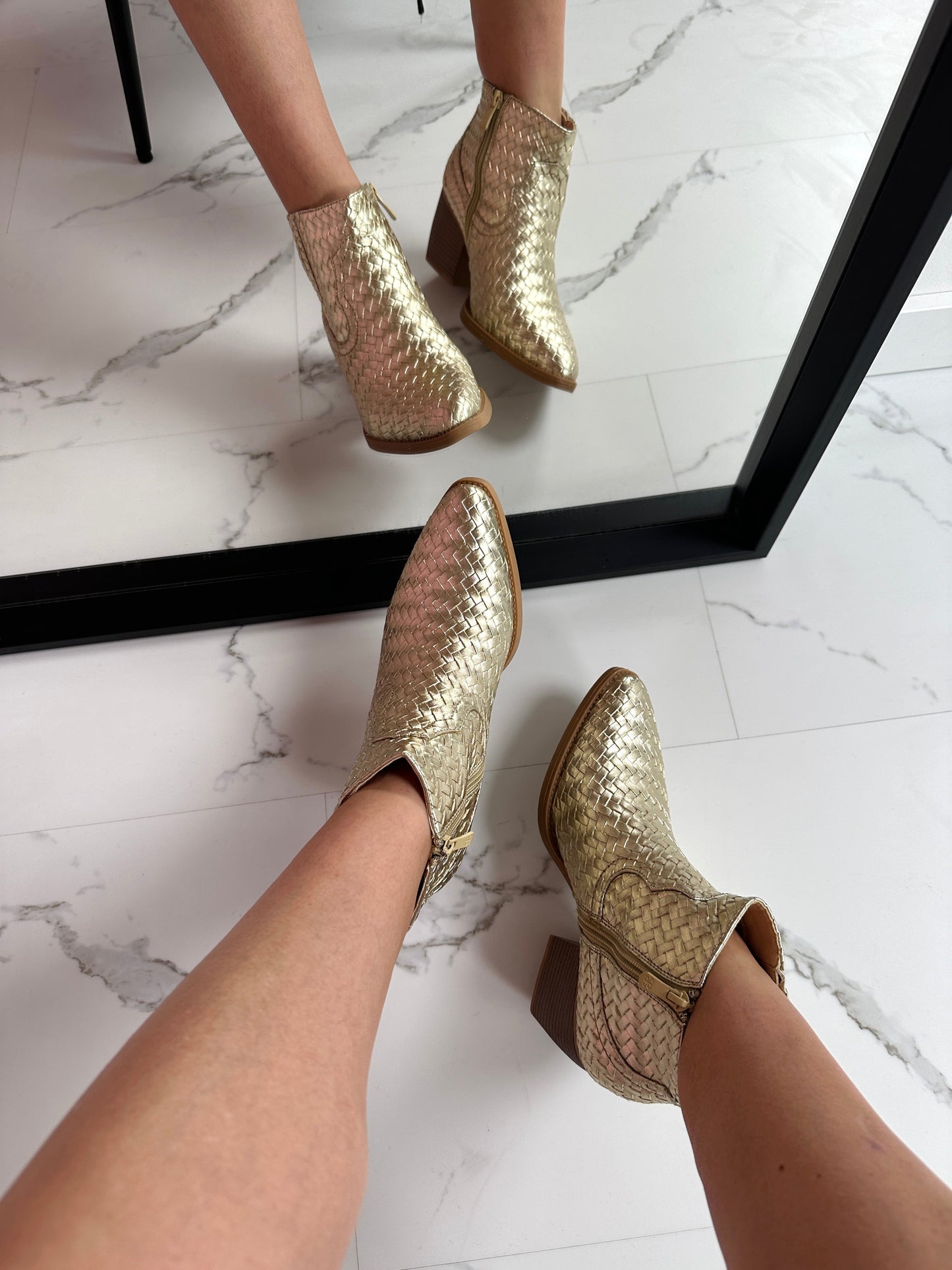 Cowboy Lave Gullstøvler