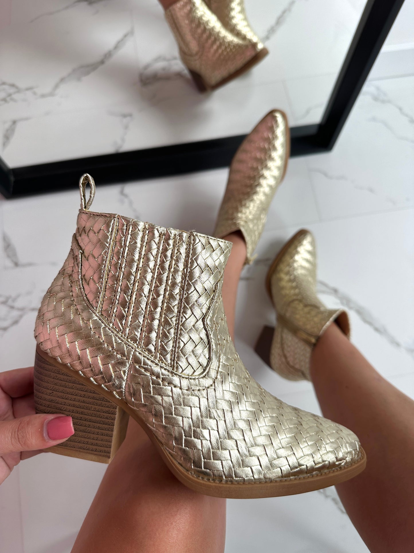 Cowboy Lave Gullstøvler