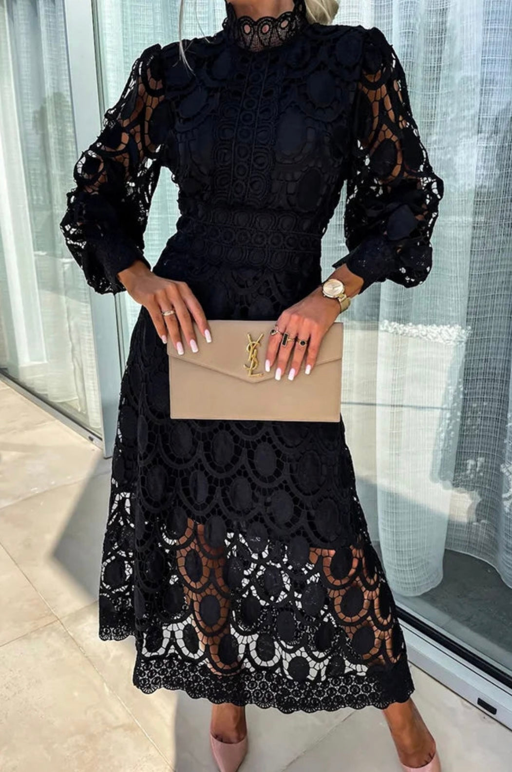 Eloah™ | Midi Kjole i Elegant Blonder