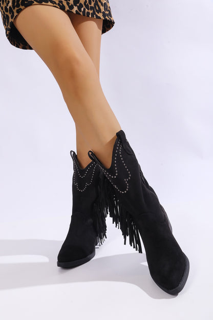 Fringle Western Svarte Støvler