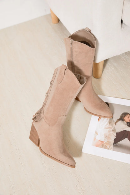 Juana Fringle Taupe Støvler