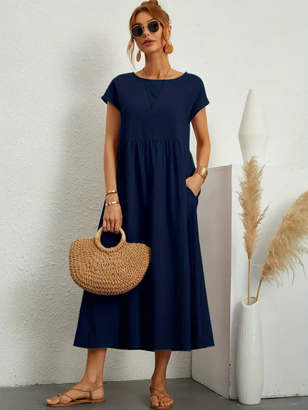 Ursina™ | Flytende Midi Kjole