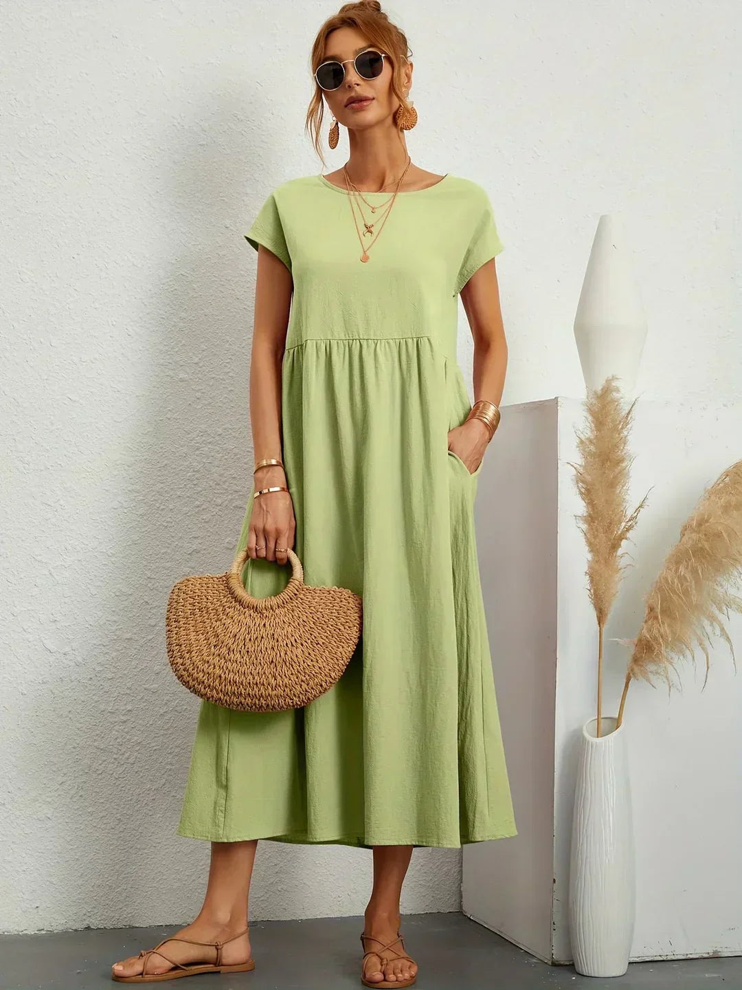 Ursina™ | Flytende Midi Kjole