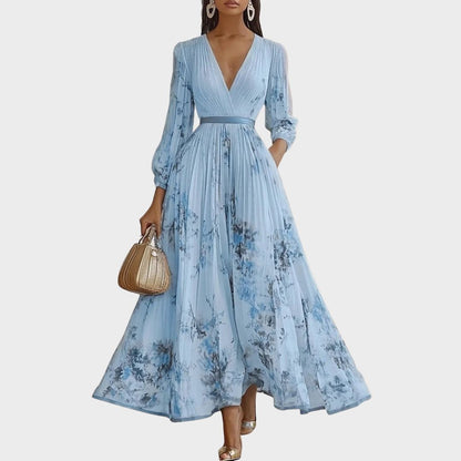 Rowella | Elegant Plisserte Maxi Kjole