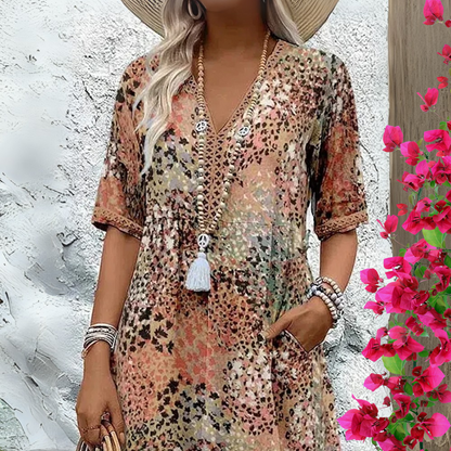 Zara™ | Boho-inspirert flatterende kjole