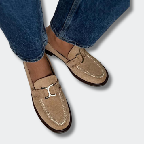 Amélie™ | Mokasiner i semsket skinn