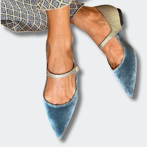 Amélie™ | Ballerinas i Fløyel med Smykker