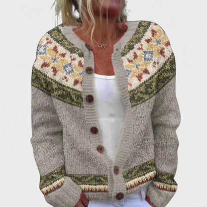 Lianne Rosa Petalo – Chic strikket cardigan med romslig passform