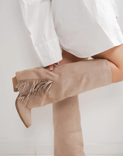 Misha Fringle Taupe Støvler