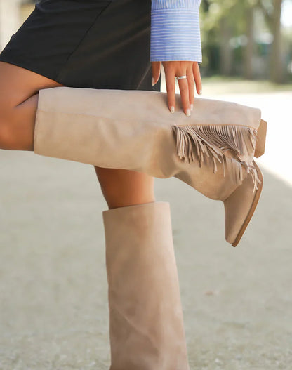 Misha Fringle Taupe Støvler