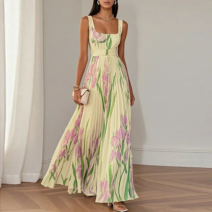 Oriah | Blomstrete A-Linje Maxi Kjole