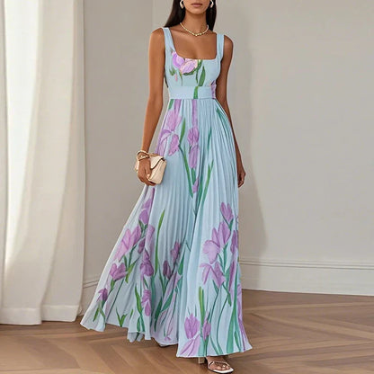 Oriah™ | Blomstrete A-Linje Maxi Kjole