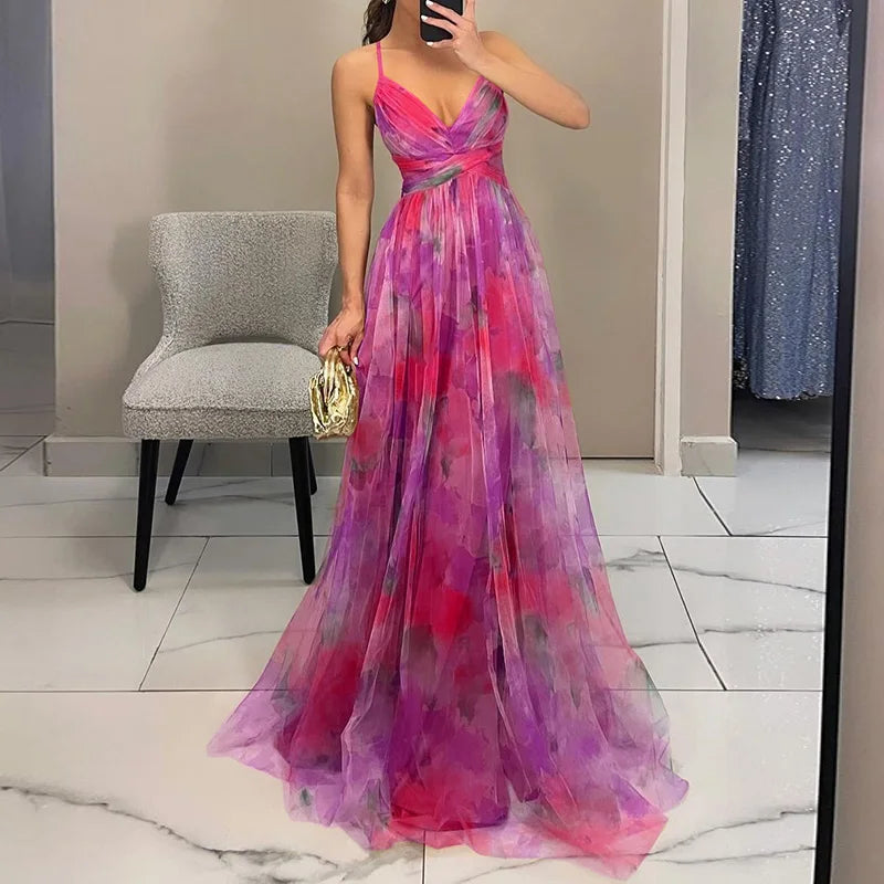 Giselle | Fortryllende Maxi-kjole med Blomsterprint