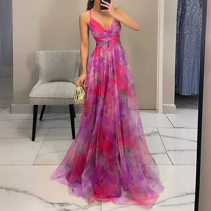 Giselle | Fortryllende Maxi-kjole med Blomsterprint