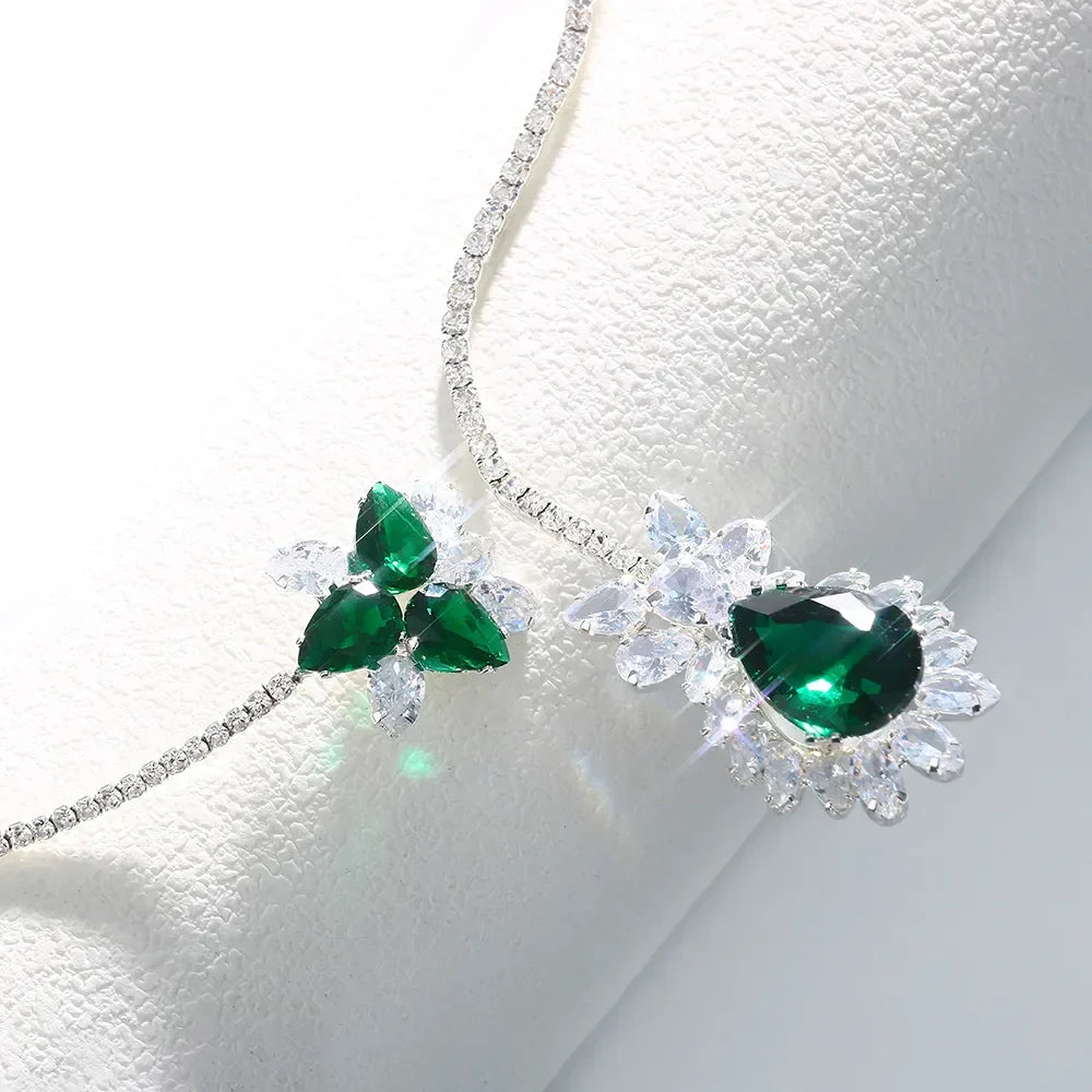 Vintage smaragdhalskjede