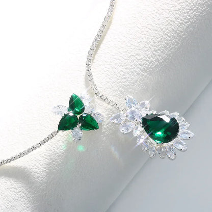 Vintage smaragdhalskjede