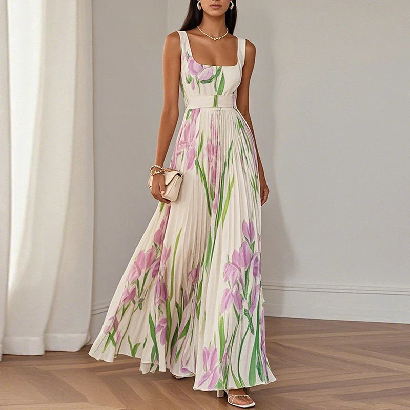 Oriah™ | Blomstrete A-Linje Maxi Kjole