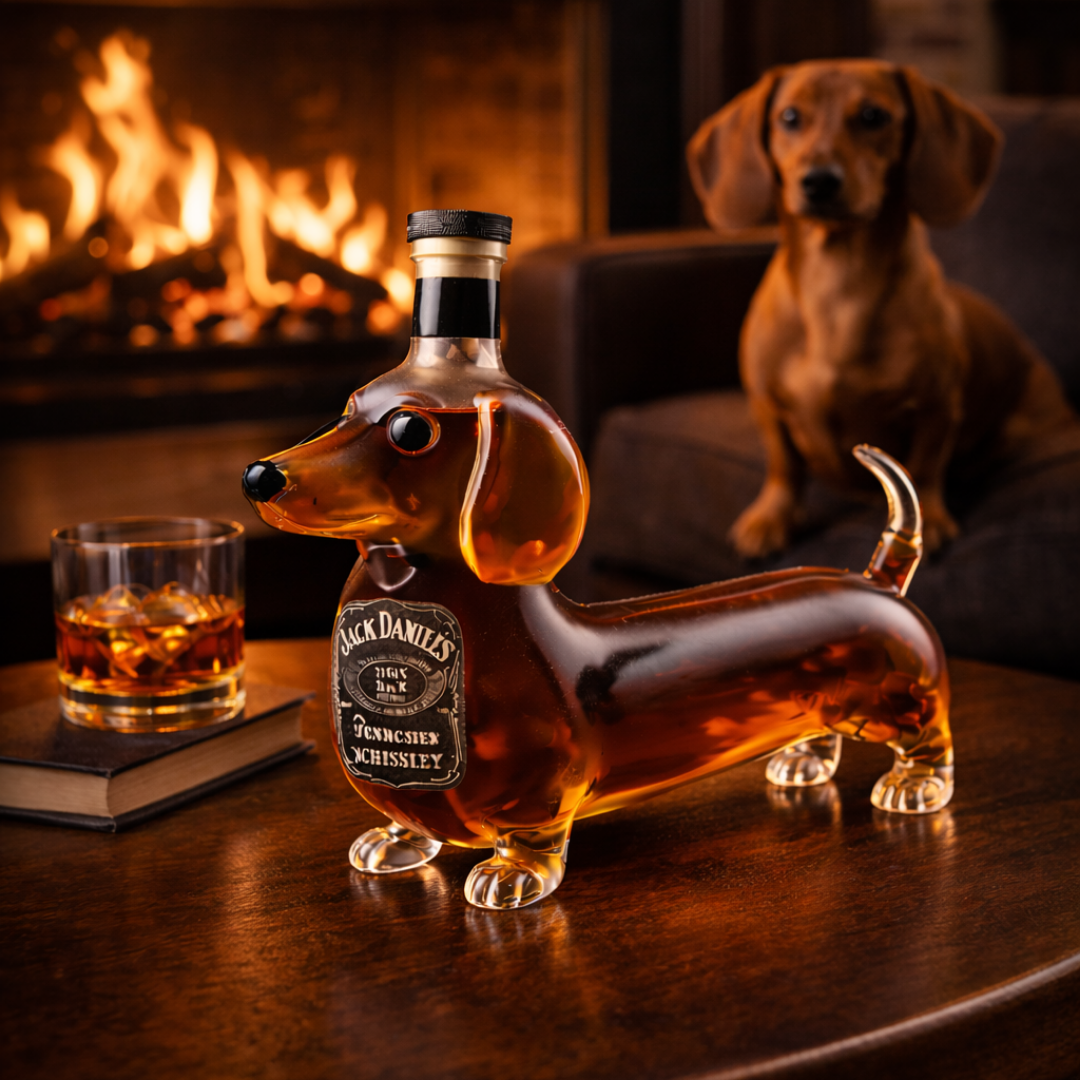Jack Daniel's Whisky Flaske - Dachshund Utgave