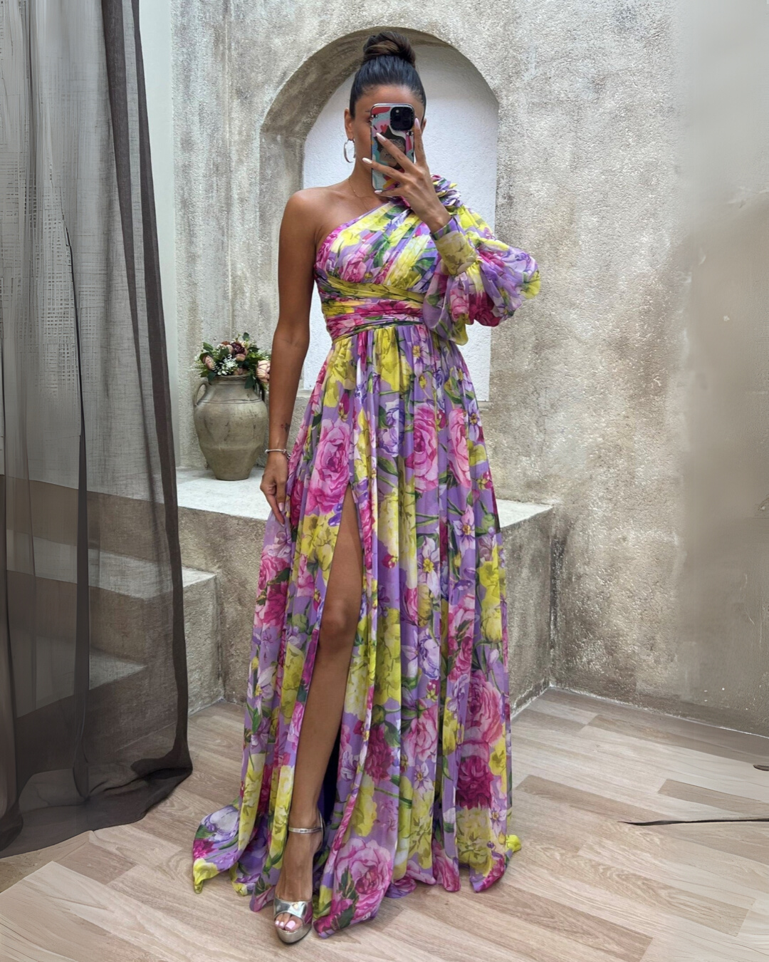 Maud™ | Elegant Kjole med Lange Ermer