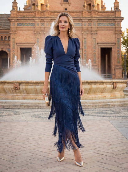 Ronda Fringed Kjole