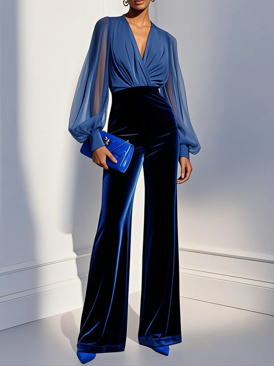 Maud™ || Elegant jumpsuit med V-hals