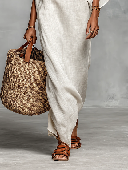 Aveline™ | Off-Shoulder Maxi Kjole med Batwing Ermer