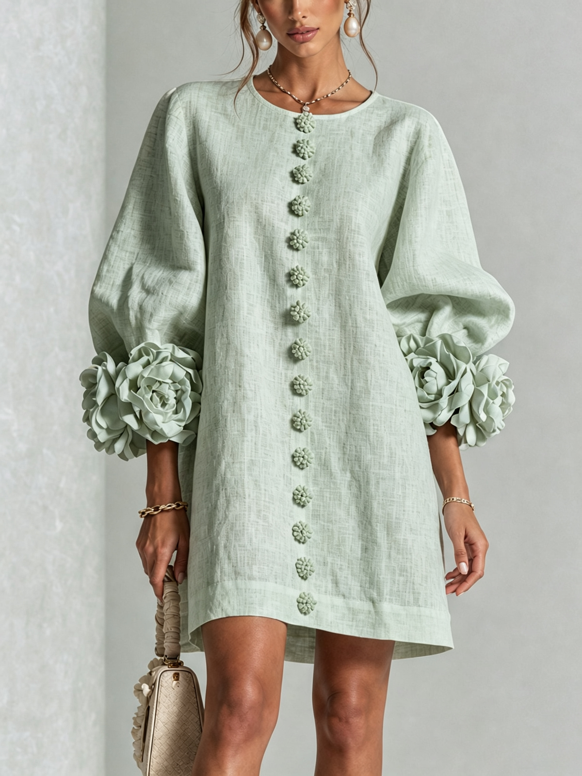 Rosalie - Napillinen Mini Mekko