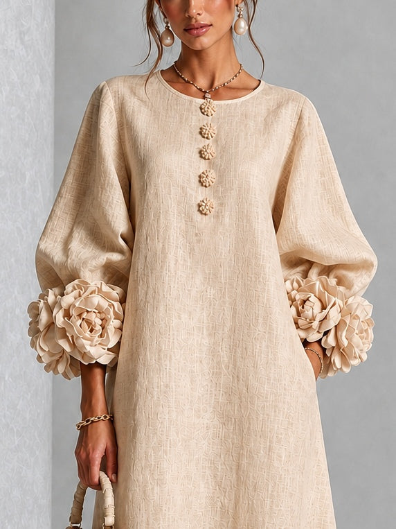 Rosanne | Rosetti-hihallinen midi-mekko