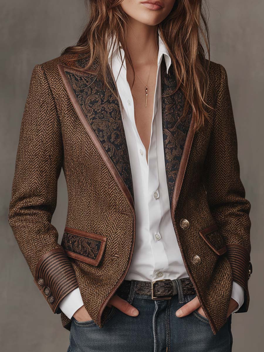 Hollis | Herringbone Paneeli Blazer