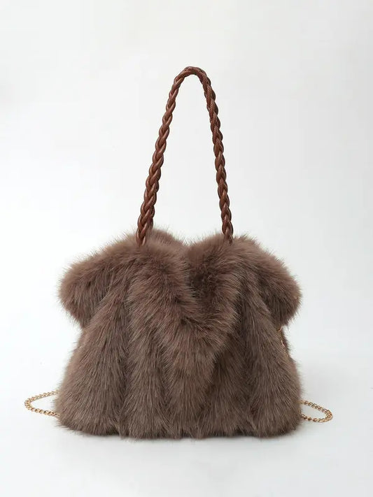 Charlotte - Allsidig Plysj Fløyel Skulder Tote Bag