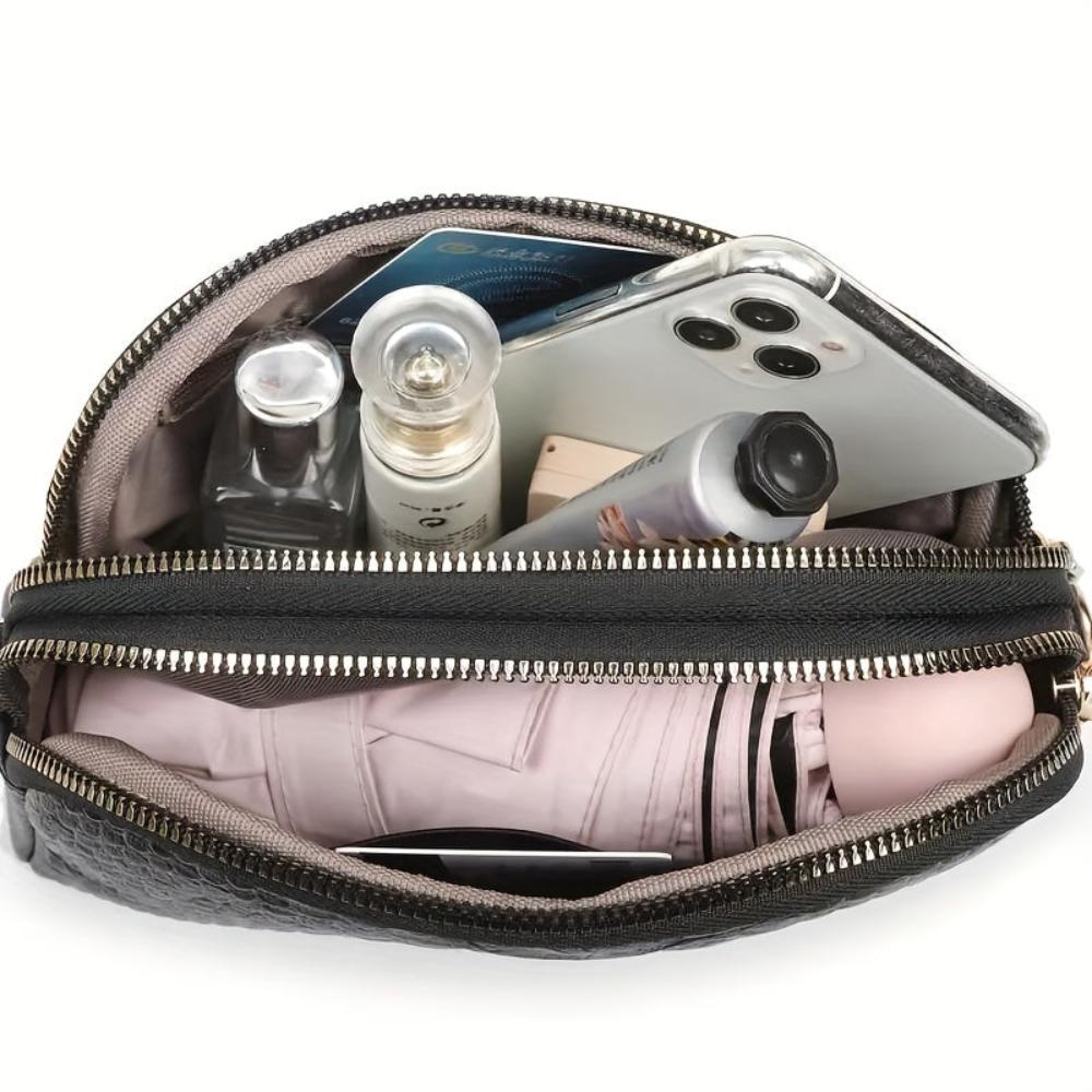 Cora | Belle mini skulderveske i kunstskinn med krokodillemønster