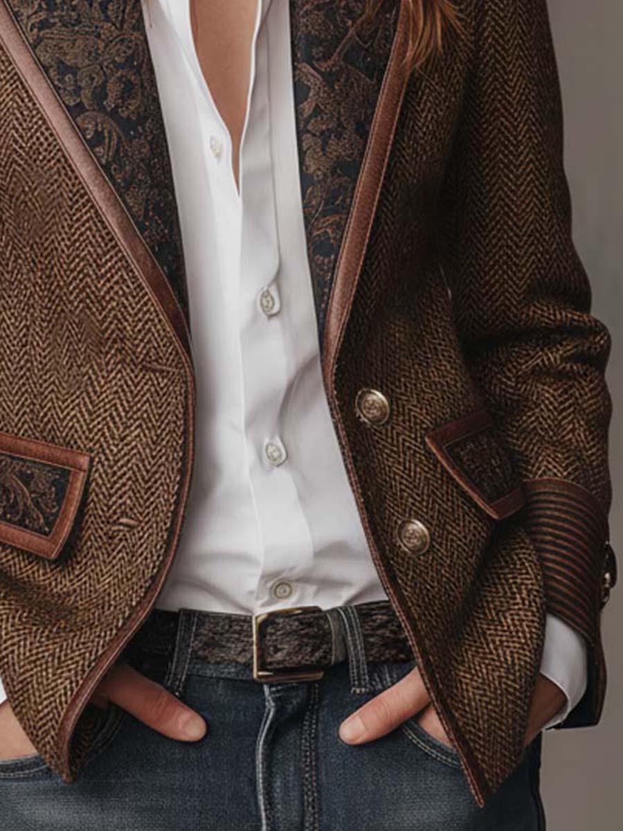 Hollis | Herringbone Paneeli Blazer