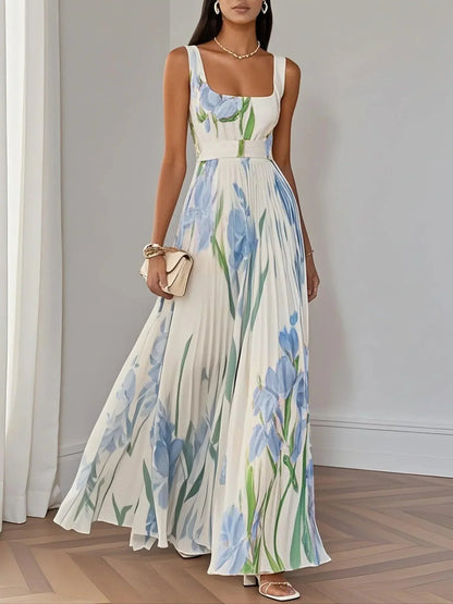 Yara™ | Maxikjole i plissé chiffon