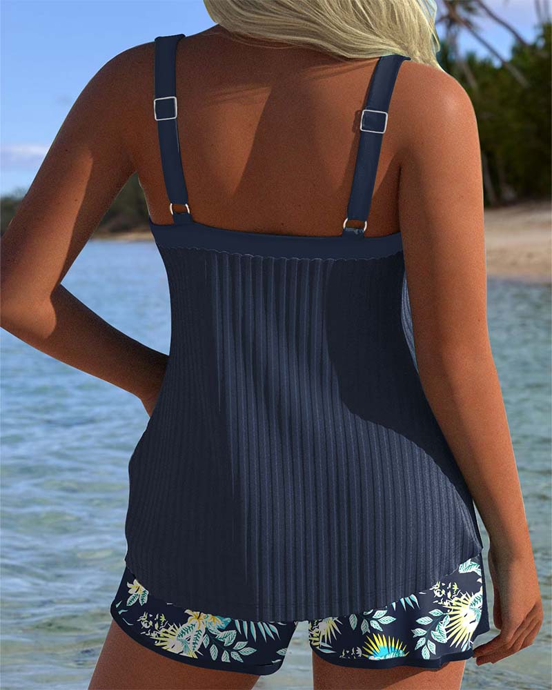Laluna® | Stripete Tankini med Badetopp i To Deler