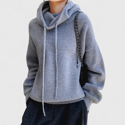 Marie | Cozy Genser med Høy Krage og Hette