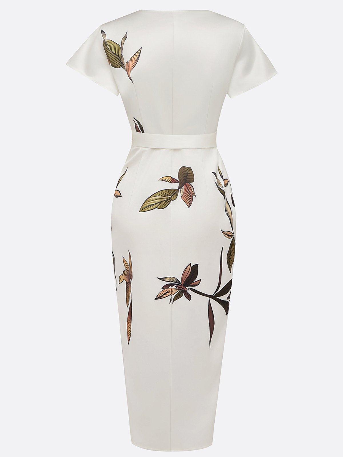 Elin™ | Elegant Wikkelkjole med Blomsterprint