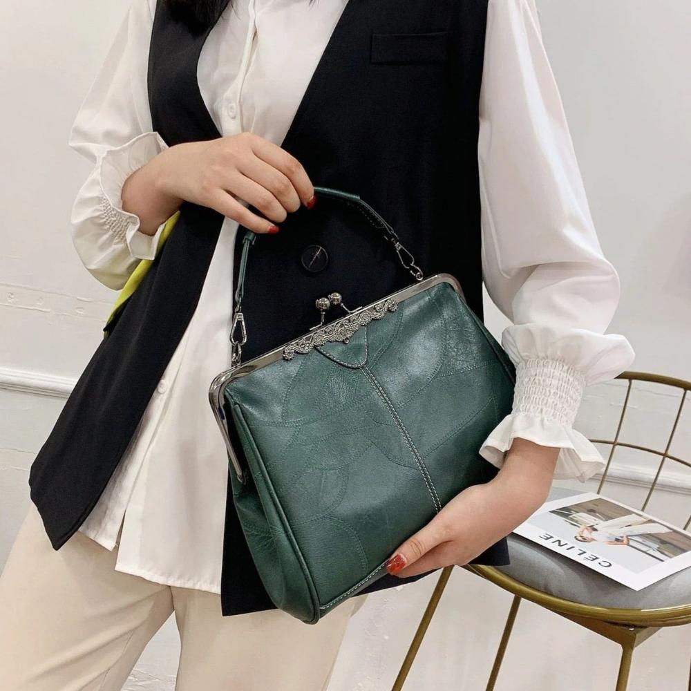 Mila | Tidløs vintage veske med elegant klafflås