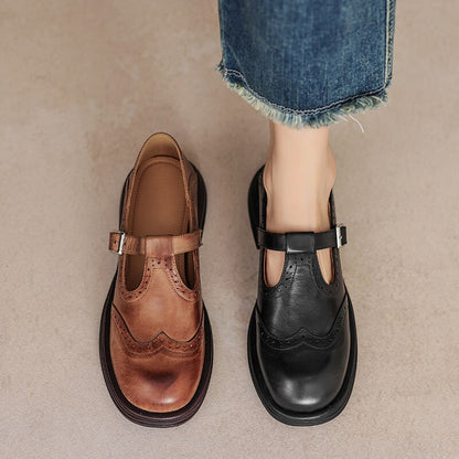 Bernadette | Ajattomat Brogue T-nauha Mary Janes