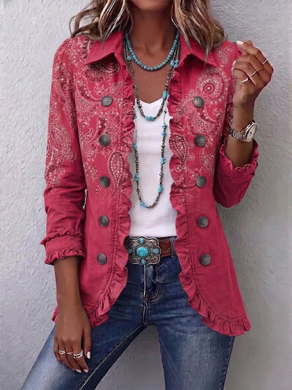 Anouk | Vintage Paisley Print Ruffletakki