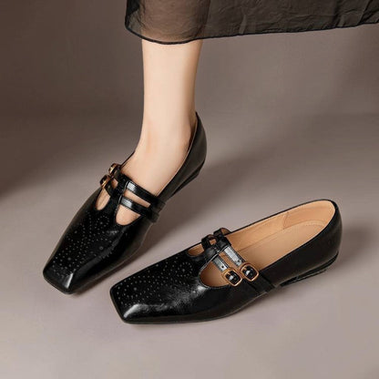 Estella | Brogued Dual-Strap Mary Jane -korkokengät