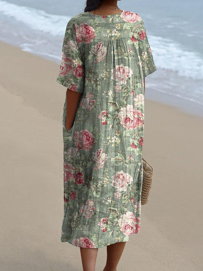Lina - Vintage Blomsterkjole